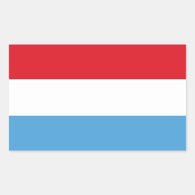 Luxemburger Flagge Rechteckiger Aufkleber (Vorderseite)