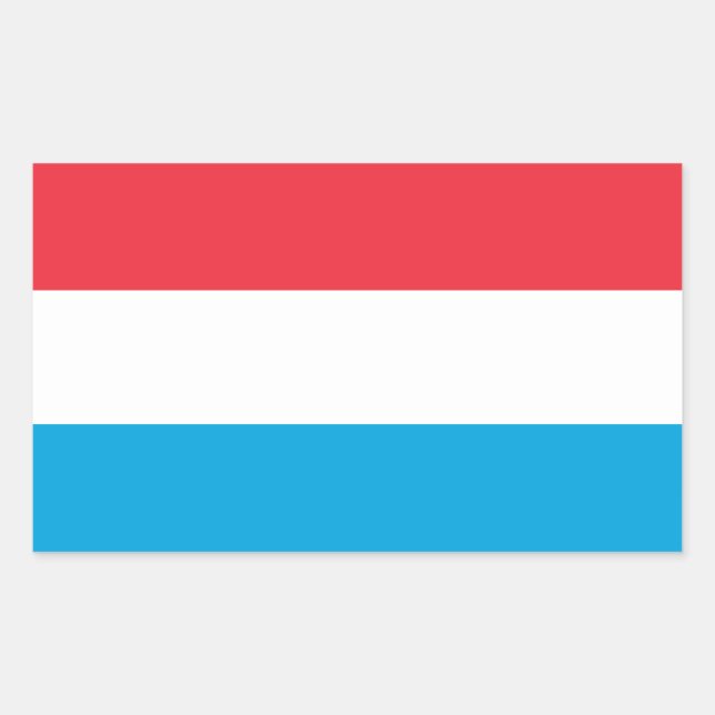Luxemburger Flagge Rechteckiger Aufkleber (Vorderseite)