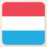 Luxemburger Flagge Rechteckiger Pappuntersetzer<br><div class="desc">Patriotische Flagge von Luxemburg.</div>