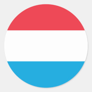 Luxemburger Flagge Runder Aufkleber