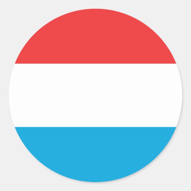 Luxemburger Flagge Runder Aufkleber (Vorderseite)