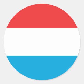 Luxemburger Flagge Runder Aufkleber