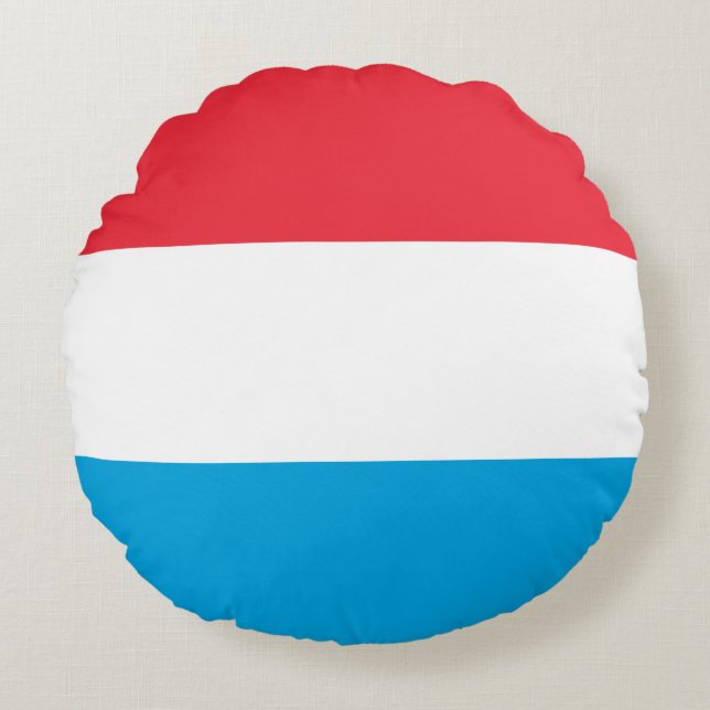 Luxemburger Flagge Rundes Kissen (Vorderseite)