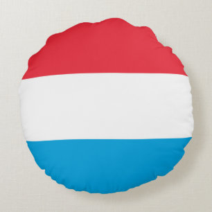 Luxemburger Flagge Rundes Kissen