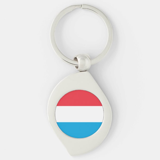 Luxemburger Flagge Schlüsselanhänger (Vorderseite)