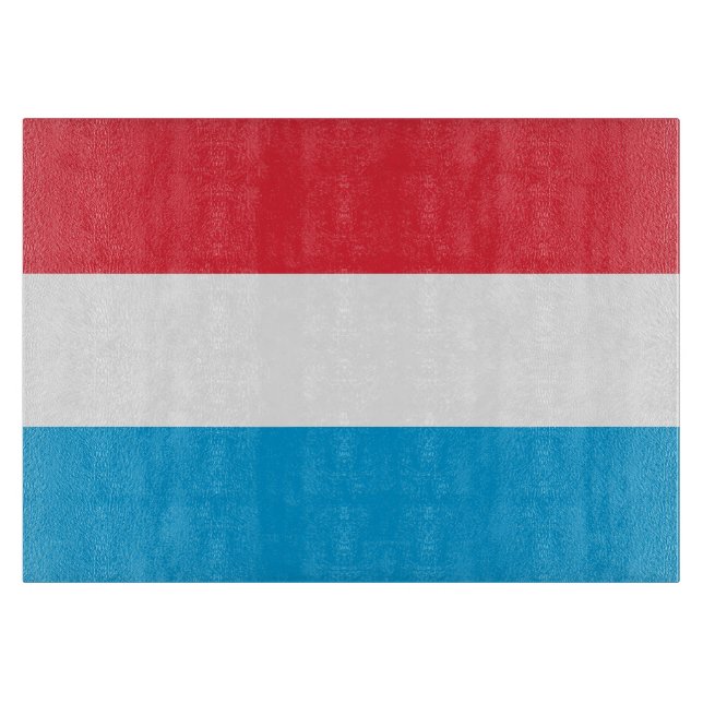 Luxemburger Flagge Schneidebrett (Vorderseite)