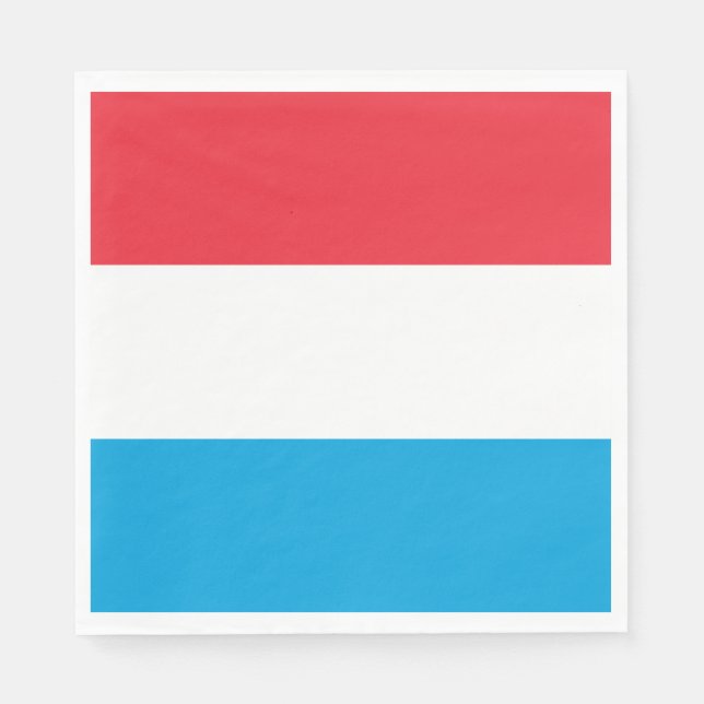 Luxemburger Flagge Serviette (Vorderseite)