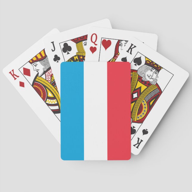 Luxemburger Flagge Spielkarten (Rückseite)