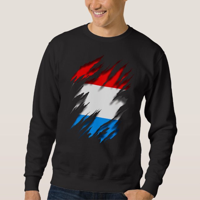 Luxemburger Flagge Sweatshirt (Vorderseite)