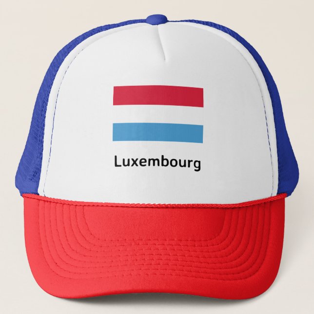 Luxemburger Flagge Truckerkappe (Vorderseite)