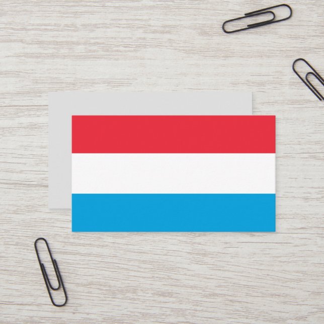 Luxemburger Flagge Visitenkarte (Vorderseite/Rückseite Beispiel)