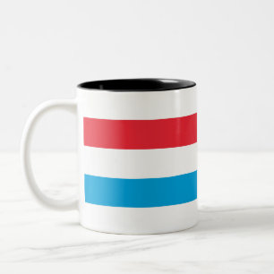 Luxemburger Flagge Zweifarbige Tasse