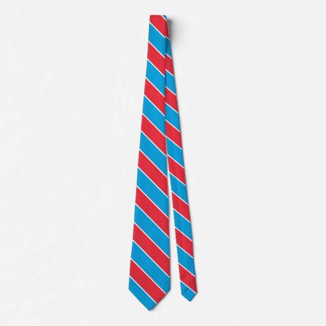 Luxemburger Flaggenfarben Elegant Krawatte (Vorderseite)