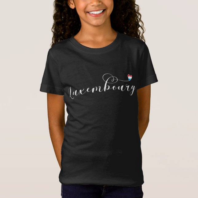 Luxemburger Flaggenherz, Luxemburgisch T-Shirt (Vorderseite)