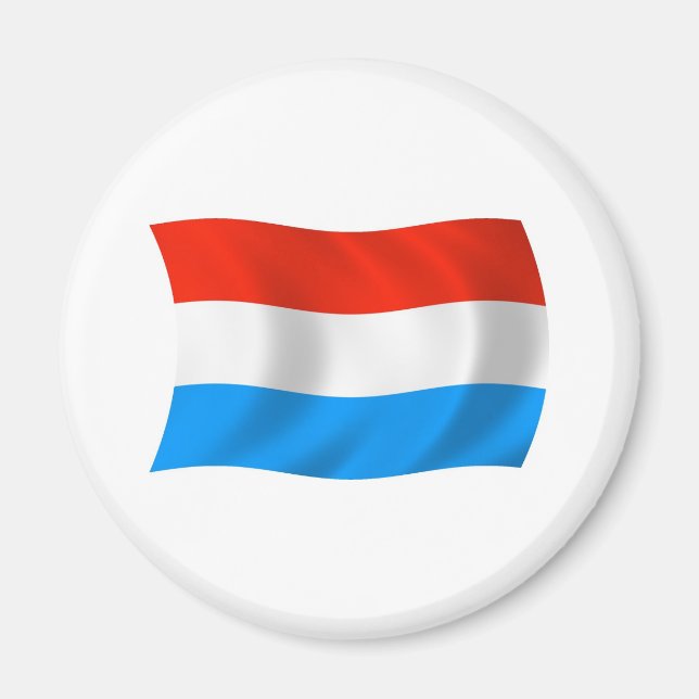 Luxemburger Flaggenmagnet Magnet (Vorne)
