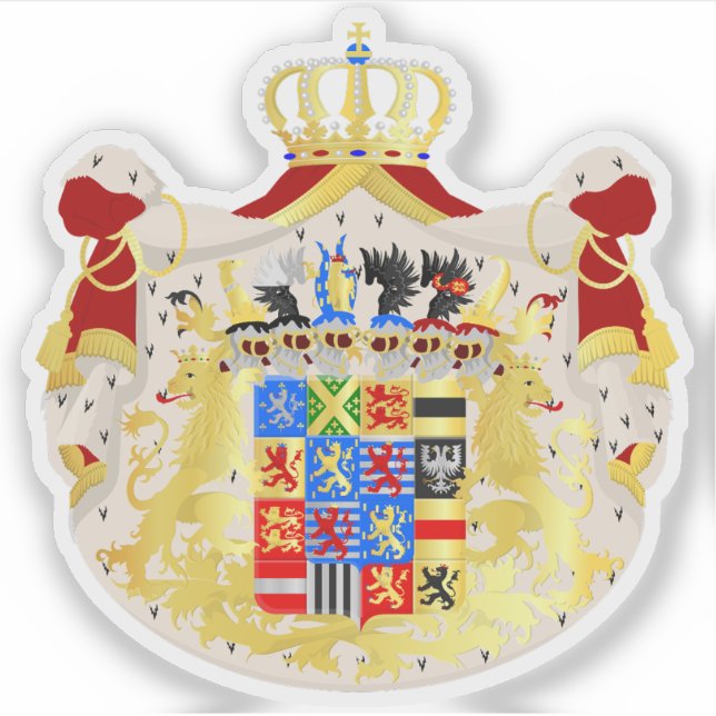 Luxemburger Wappen (1898) Aufkleber (Vorderseite)