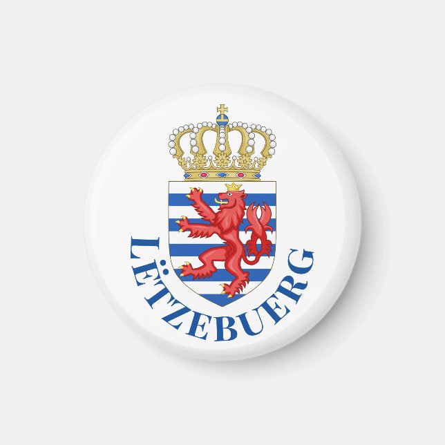 Luxemburger Wappen (mit dem Namen darunter) Magnet (Vorne)
