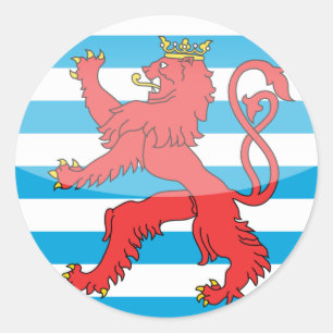 luxemburgisch runder aufkleber