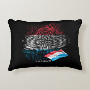 Luxemburgische Flagge Dekokissen
