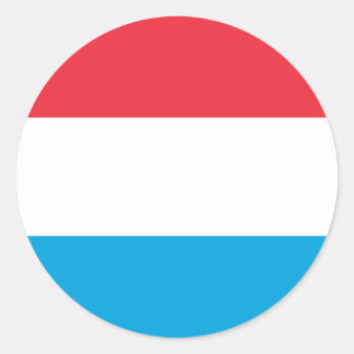 luxemburgische Flagge, luxemburgische Flagge Runder Aufkleber