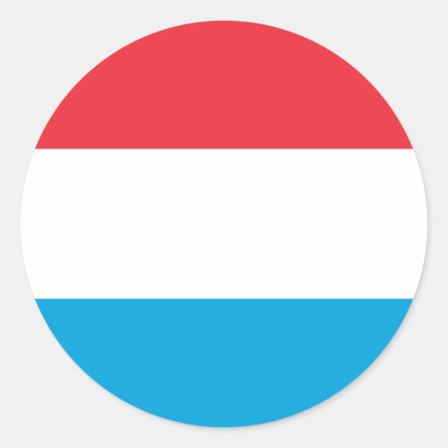 luxemburgische Flagge, luxemburgische Flagge Runder Aufkleber (Vorderseite)