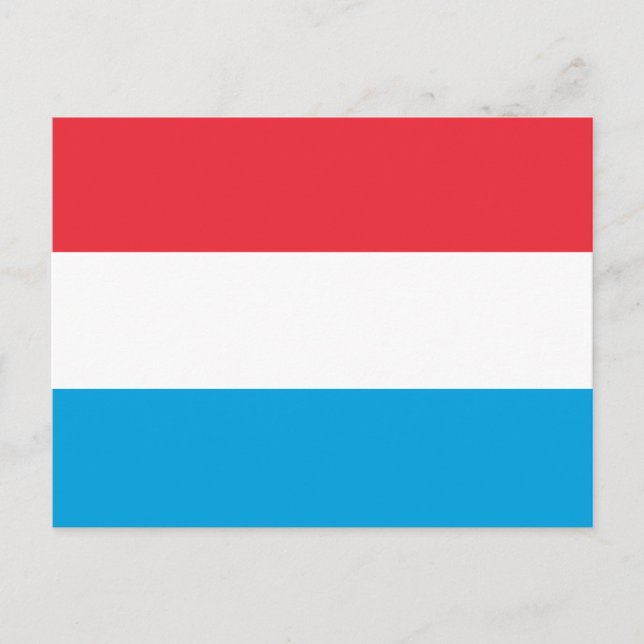 Luxemburgische Flagge Postkarte (Vorderseite)
