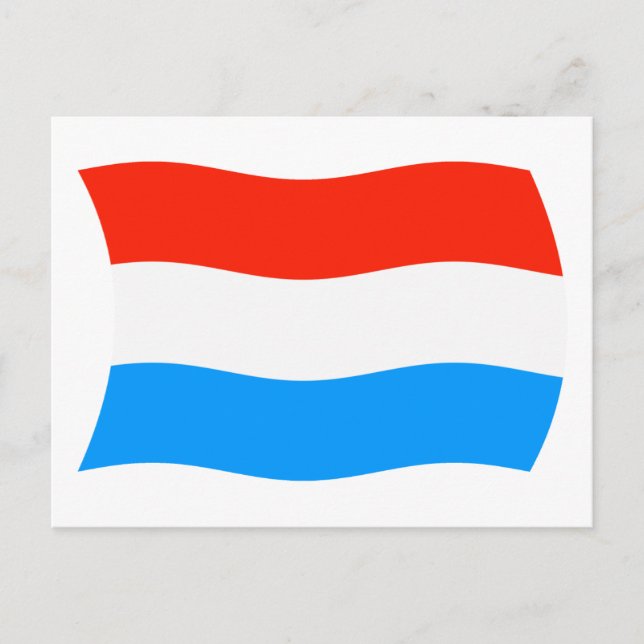 Luxemburgische Flagge Postkarte (Vorderseite)