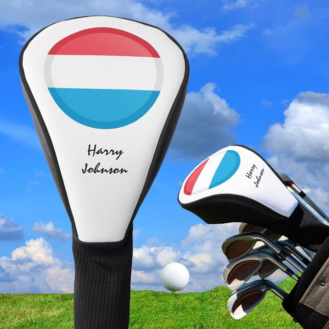 Luxemburgische Flagge und Mit Monogramm Golf Clubs Golf Headcover (Von Creator hochgeladen)