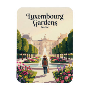 Luxemburgische Gärten Frankreich Magnet