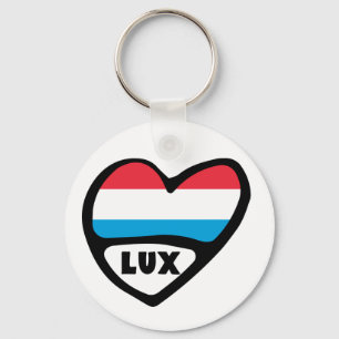 Luxemburgischer Ländercode - Flaggenstaat - Herz L Schlüsselanhänger