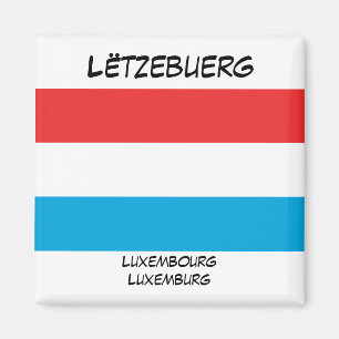 Luxemburgischer Sprachen Flag Square Magnet