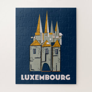 luxemburgisches Reiseplakat im Retrostil