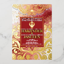 LuxGlitter Pink & Gold Sikh Anand Karaj Wedding