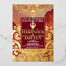 LuxGlitter Red Sikh Anand Karaj Indian Wedding