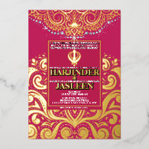LuxGlitter Rose Pink Gold Sikh Anand Karaj Wedding
