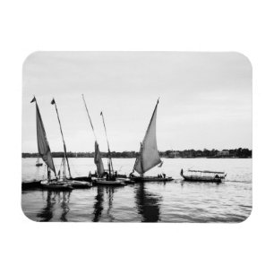 Luxor Ägypten, Feluccas am Nil 2 Magnet