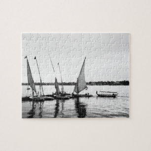 Luxor Ägypten, Feluccas auf dem Nil 2