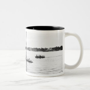 Luxor Ägypten, Feluccas auf dem Nil Zweifarbige Tasse
