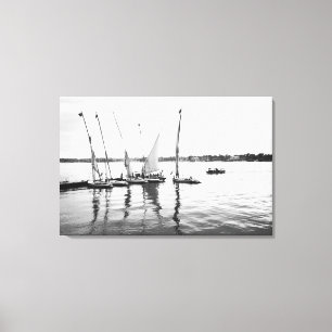 Luxor Ägypten, Feluccas im Nil Leinwanddruck