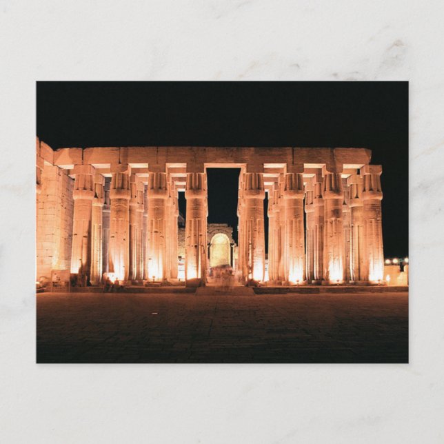 Luxor, Ägypten, Luxor Temple Pillars Hall Monument Postkarte (Vorderseite)
