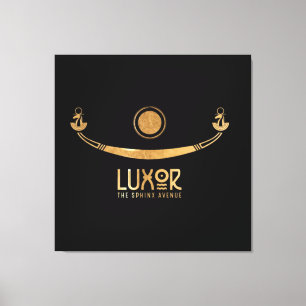 Luxor die Sphinx-Allee Khufus-Schiff Karnak Ägypte Leinwanddruck