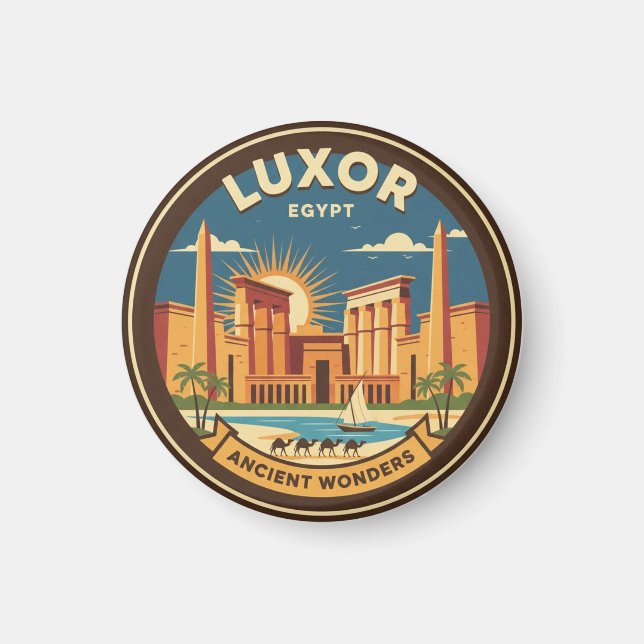 Luxor Egypt Karnak Temple Travel Magnet (Vorne)