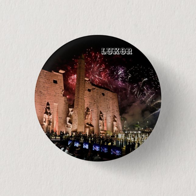 Luxor Karnak Tempel Reisen Alte Ägyptische Geschic Button (Vorderseite)