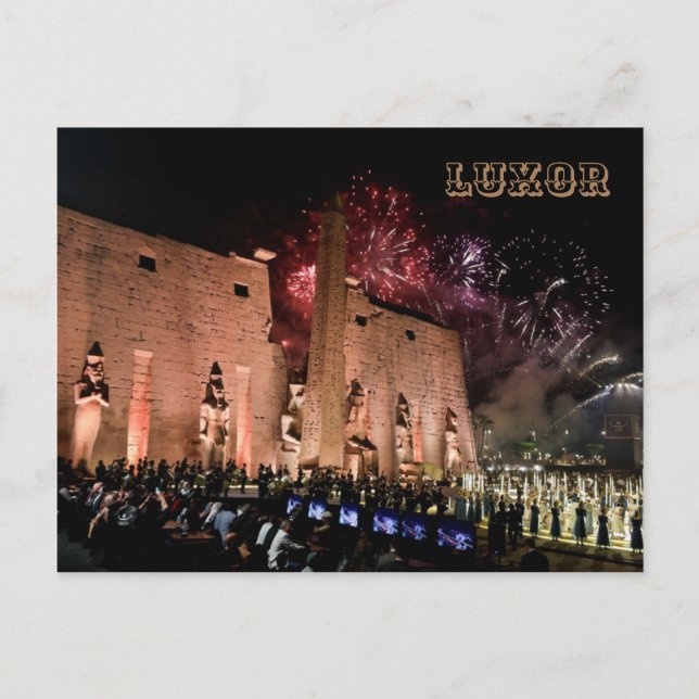 Luxor Karnak Tempel Reisen Alte Ägyptische Geschic Postkarte (Vorderseite)