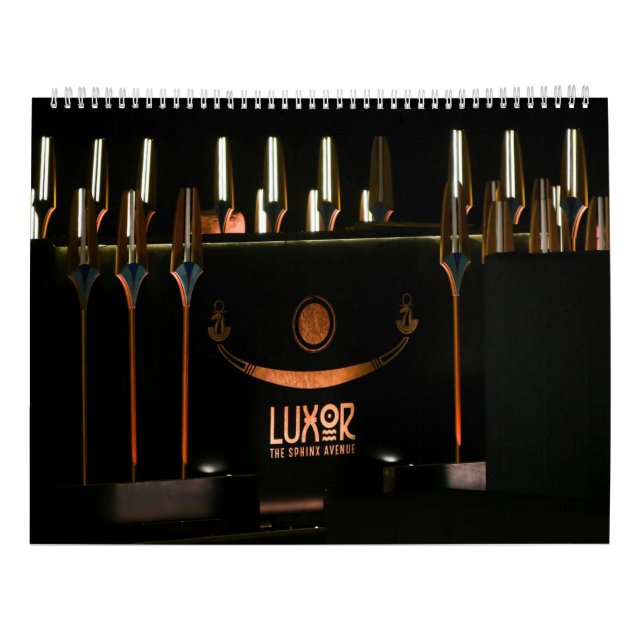 Luxor Modern Egypt Avenue of Sphinxes Solarboot Kalender (Rückseite)
