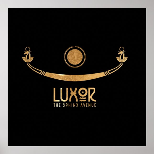 Luxor the Sphinx Avenue Khufus Schiff Karnak Ägypt Poster (Vorne)