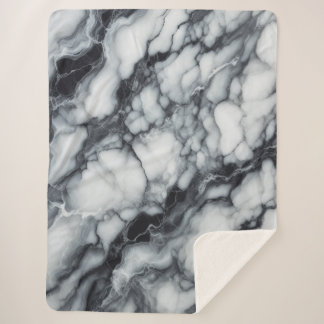 Luxueuse couverture en plastique noir & Marbre bla