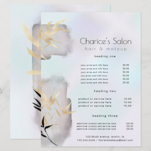 Luxueuse Gold Bamboo Salon Carte Prix