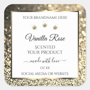 Luxueuse Parties scintillant d'or blanc Étiquettes