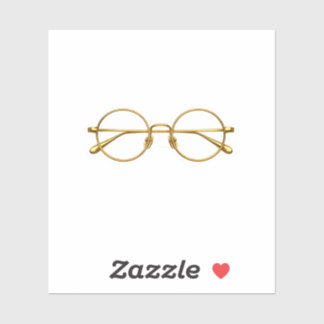 Luxueux Autocollant Lunettes Fil Or Minimaliste Ac
